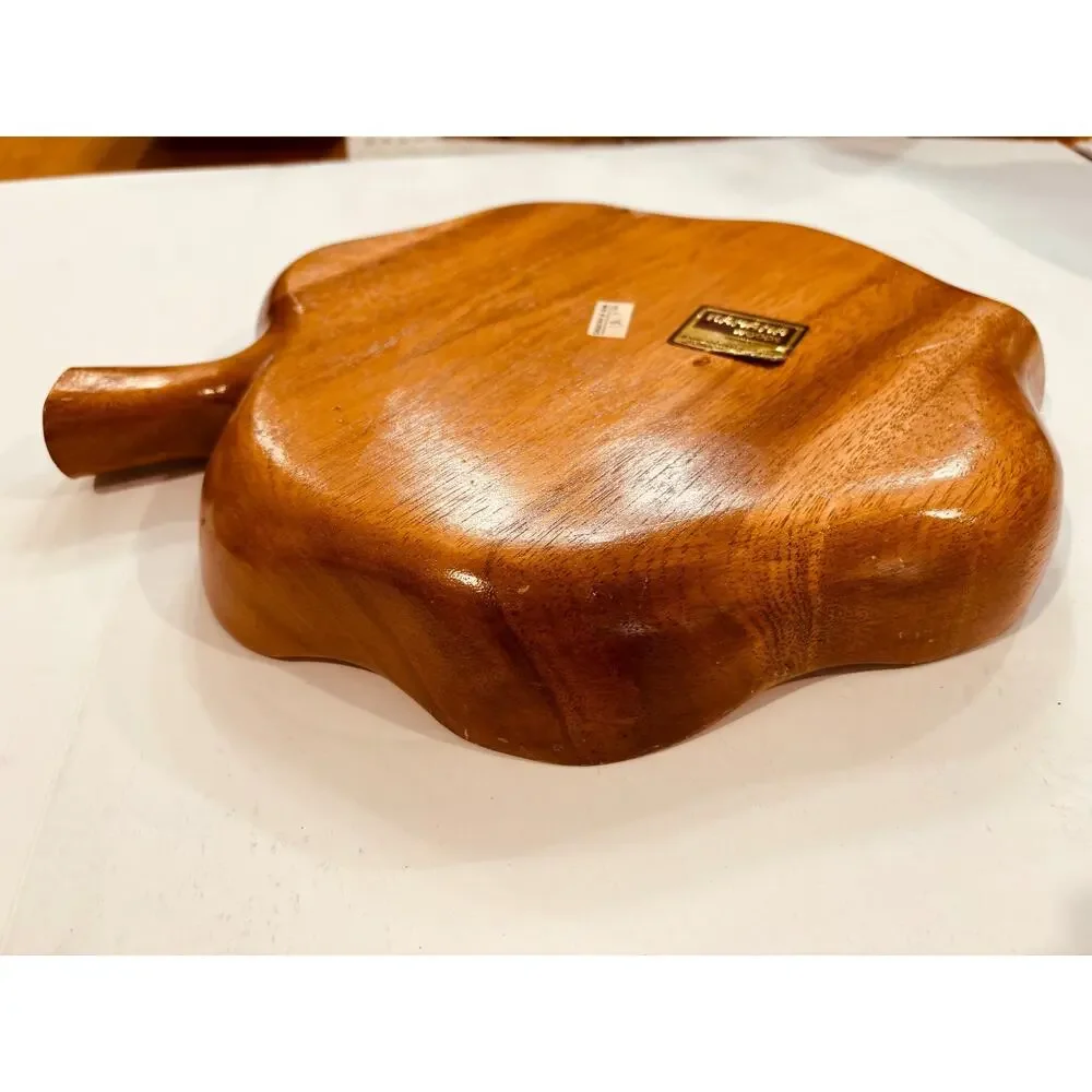 Vintage Kaimana Woods Monkeypod Leaf Divided Serving Tray MCM Philippines